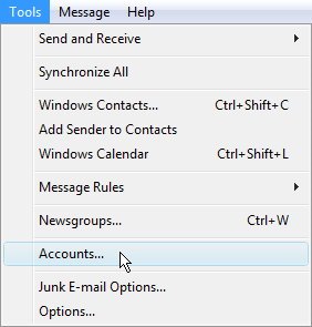 Windows Mail Setup Step 2