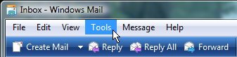Windows Mail Setup Step 1